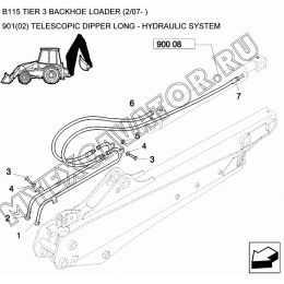 Гидросистема/TELESCOPIC DIPPER LONG - HYDRAULIC SYSTEM New Holland B115