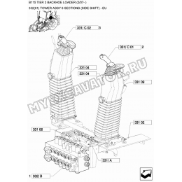 Гидросистема/TOWER ASSY 6 SECTIONS (SIDE SHIFT) - EU New Holland B115