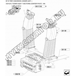 Гидросистема/TOWER ASSY 7 SECTIONS (CENTER PIVOT) - NA New Holland B115
