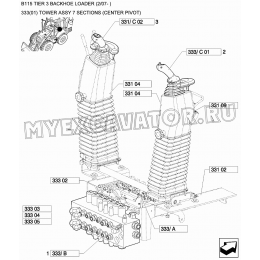 Гидросистема/TOWER ASSY 7 SECTIONS (CENTER PIVOT) New Holland B115