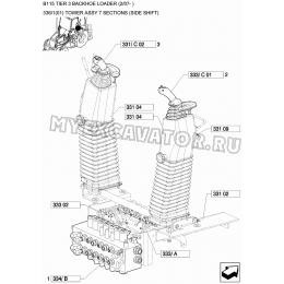Гидросистема/TOWER ASSY 7 SECTIONS (SIDE SHIFT) New Holland B115
