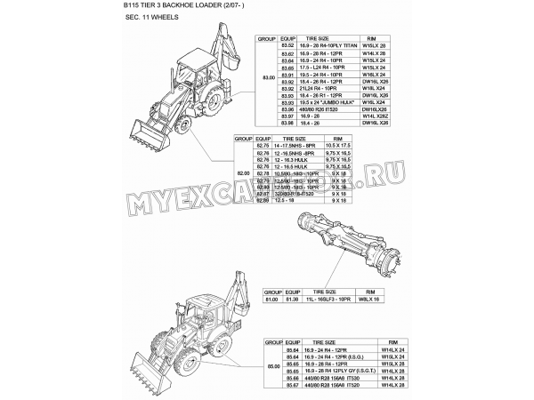 Колеса/WHEELS New Holland B115