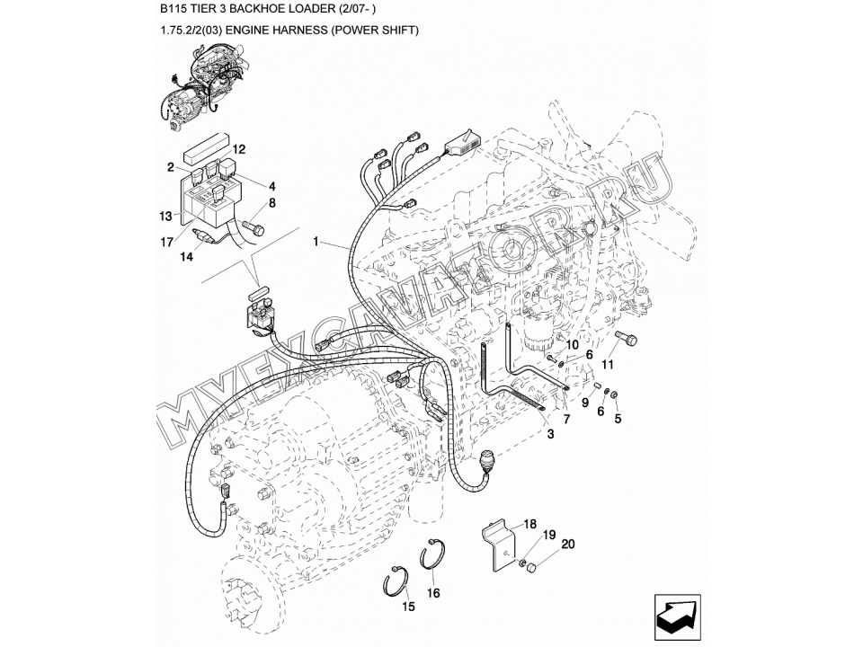 Схема предохранителей new holland b115b