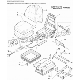 Сиденье/SEAT WITH ELASTIC SUSPENSION - OPTIONAL CODE 784337001 New Holland D150 Сиденье/SEAT WITH ELASTIC SUSPENSION - OPTIONAL CODE 784337001 New Holland D150
