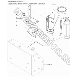 Установка огнетушителя/LANDFILL VERSION - OPTIONAL CODE 784297071 - VERSION (04) New Holland D150 Установка огнетушителя/LANDFILL VERSION - OPTIONAL CODE 784297071 - VERSION (04) New Holland D150