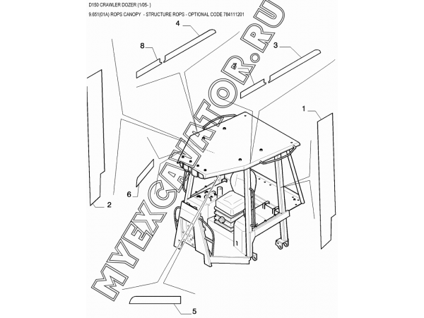 Кабина/ROPS CANOPY New Holland D150 Кабина/ROPS CANOPY New Holland D150