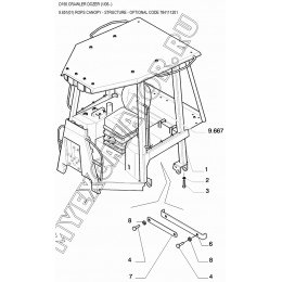 Кабина/ROPS CANOPY - STRUCTURE - OPTIONAL CODE 784111201 New Holland D150 Кабина/ROPS CANOPY - STRUCTURE - OPTIONAL CODE 784111201 New Holland D150