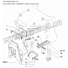 Детали кабины/ROPS CANOPY - COMPONENTS - OPTIONAL CODE 784111201 New Holland D150 Детали кабины/ROPS CANOPY - COMPONENTS - OPTIONAL CODE 784111201 New Holland D150