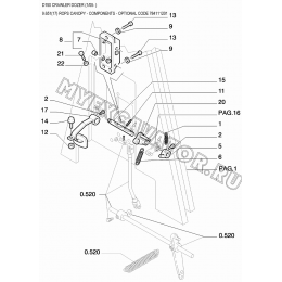 Детали кабины/ROPS CANOPY - COMPONENTS - OPTIONAL CODE 784111201 New Holland D150
