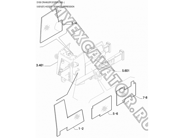 Кожухи защитные/HOODS - SOUND SUPPRESSION New Holland D150