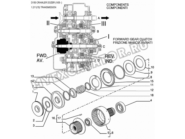 Коробка передач/TRANSMISSION New Holland D150