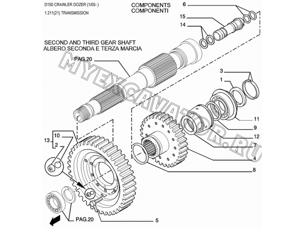 Коробка передач/TRANSMISSION New Holland D150