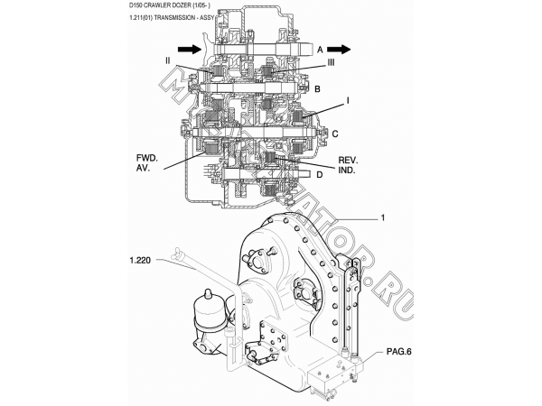 Коробка передач/TRANSMISSION - ASSY New Holland D150