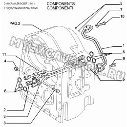 Коробка передач/TRANSMISSION - PIPING New Holland D150 Коробка передач/TRANSMISSION - PIPING New Holland D150