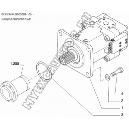 Гидронасос/EQUIPMENT PUMP New Holland D150