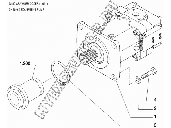 Гидронасос/EQUIPMENT PUMP New Holland D150 Гидронасос/EQUIPMENT PUMP New Holland D150