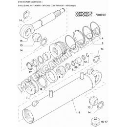 Гидросистема рабочего оборудования/ANGLE CYLINDERS - OPTIONAL CODE 784181051 - VERSION (03) New Holland D150