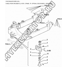 Гидросистема рабочего оборудования/FRONT IMPLEMENT ALL HYDR.- C-FRAME - 7R - OPTIONAL CODE 784180031 - VERSION (01) New Holland D150