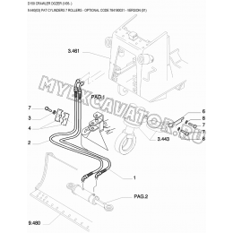 Гидросистема рабочего оборудования/PAT CYLINDERS 7 ROLLERS - OPTIONAL CODE 784180031 - VERSION (01) New Holland D150
