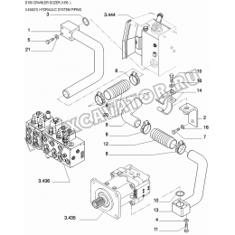 Гидросистема/HYDRAULIC SYSTEM PIPING New Holland D150
