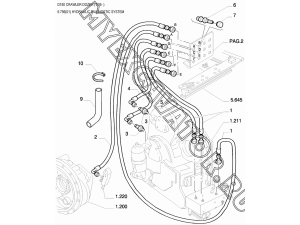 Диагностическая гидросистема/HYDRAULIC DIAGNOSTIC SYSTEM New Holland D150