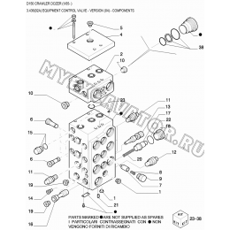 Клапан управляющий/EQUIPMENT CONTROL VALVE - VERSION (04) - COMPONENTS New Holland D150