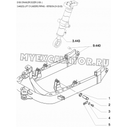 Трубопроводы подъемного цилиндра/LIFT CYLINDERS PIPING - VERSION (01-02-03) New Holland D150