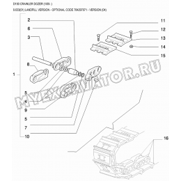 Гусеница/LANDFILL VERSION - OPTIONAL CODE 784297071 - VERSION (04) New Holland D150