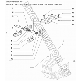 Гусеница/SALT TRACK CHAIN - SHOES (1GR.L=500MM) - OPTIONAL CODE 784197021 - VERSION (02) New Holland D150
