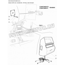9.652(21) Детали кабины/ROPS CAB - DASHBOARD - OPTIONAL CODE 784109221 New Holland D180
