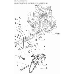 9.653(03) Детали кабины/AIR CONDITIONING - COMPRESSOR - OPTIONAL CODE 784110241 New Holland D180