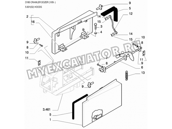 5.601(02) Кожухи защитные/HOODS New Holland D180