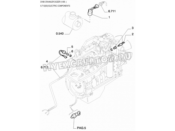 6.712(03) Электрооборудование/ELECTRIC COMPONENTS New Holland D180