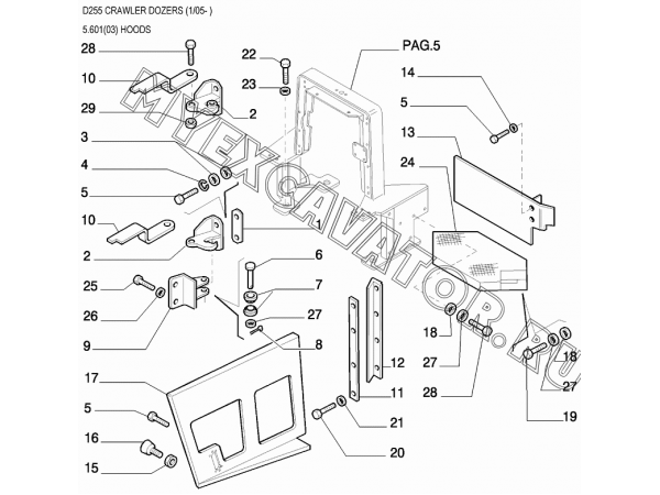 Кожухи защитные/HOODS New Holland D255 Кожухи защитные/HOODS New Holland D255