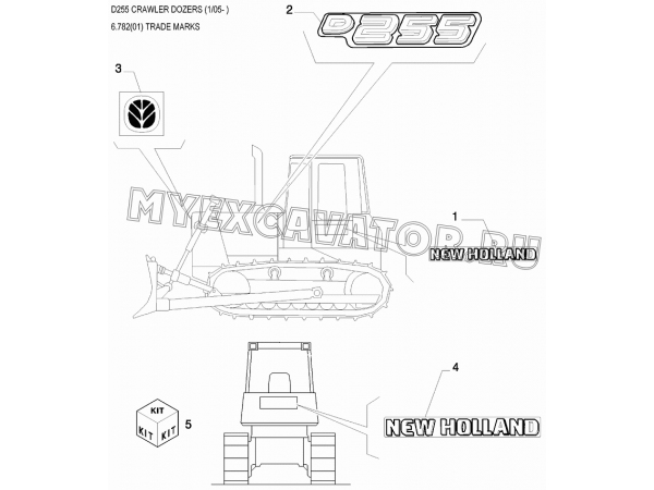 Логотипы/TRADE MARKS New Holland D255 Логотипы/TRADE MARKS New Holland D255