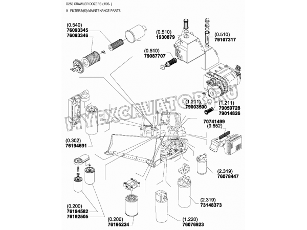 Сменные фильтры/MAINTENANCE PARTS New Holland D255 Сменные фильтры/MAINTENANCE PARTS New Holland D255