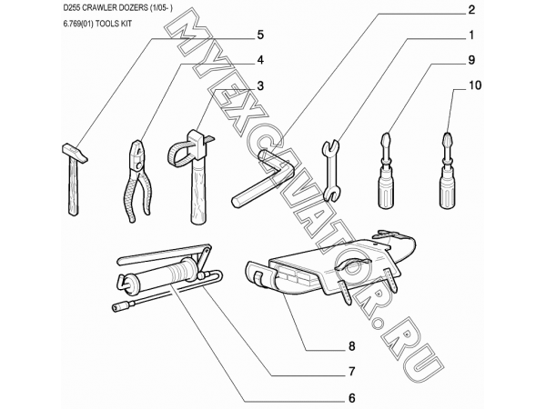 Комплект инструментов/TOOLS KIT New Holland D255 Комплект инструментов/TOOLS KIT New Holland D255