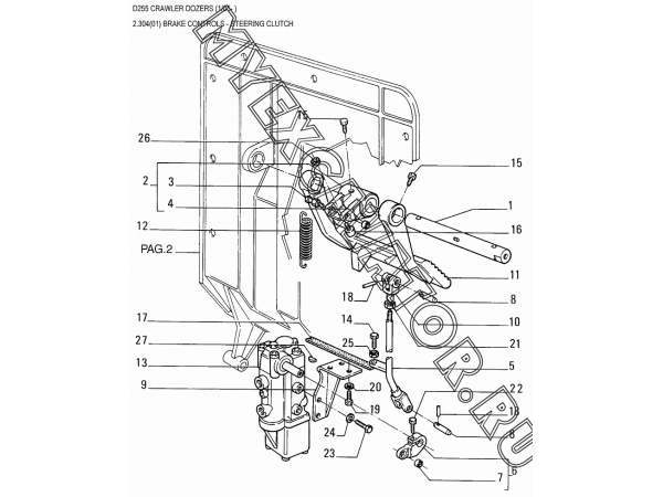 Тормозная система/BRAKE CONTROLS - STEERING CLUTCH New Holland D255 Тормозная система/BRAKE CONTROLS - STEERING CLUTCH New Holland D255