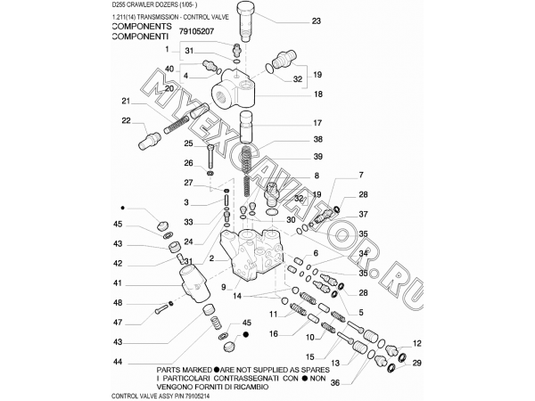 Коробка передач/TRANSMISSION - CONTROL VALVE New Holland D255 Коробка передач/TRANSMISSION - CONTROL VALVE New Holland D255