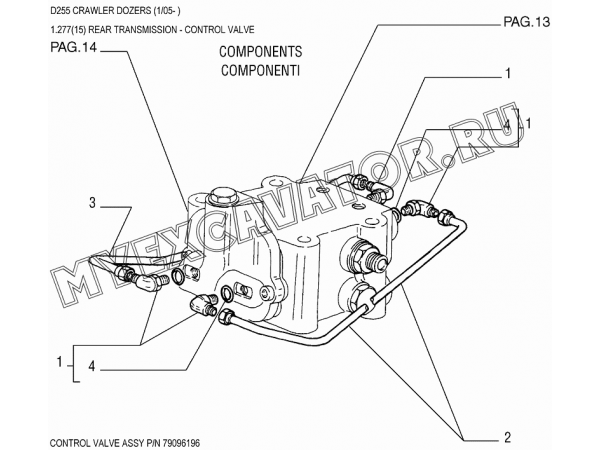 Трансмиссия/REAR TRANSMISSION - CONTROL VALVE New Holland D255 Трансмиссия/REAR TRANSMISSION - CONTROL VALVE New Holland D255