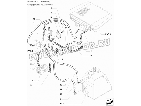Детали двигателя/ENGINE - RELATED PARTS New Holland D350