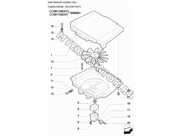 Детали двигателя/ENGINE - RELATED PARTS New Holland D350