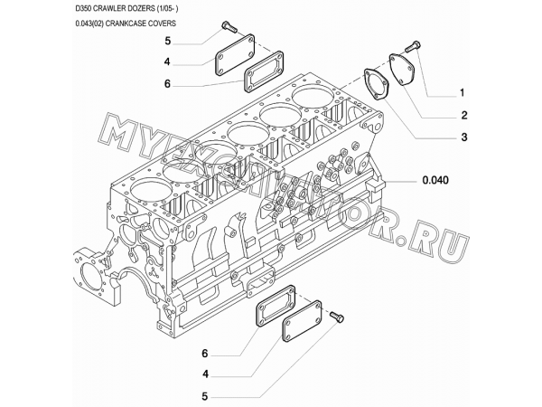 Крышки/CRANKCASE COVERS New Holland D350