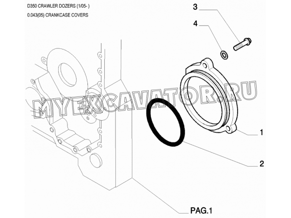 Крышки/CRANKCASE COVERS New Holland D350