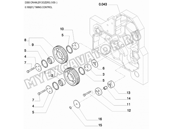 Распределительные шестерни/TIMING CONTROL New Holland D350