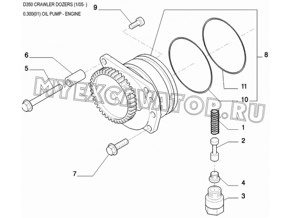 Масляный насос/OIL PUMP - ENGINE New Holland D350 Масляный насос/OIL PUMP - ENGINE New Holland D350