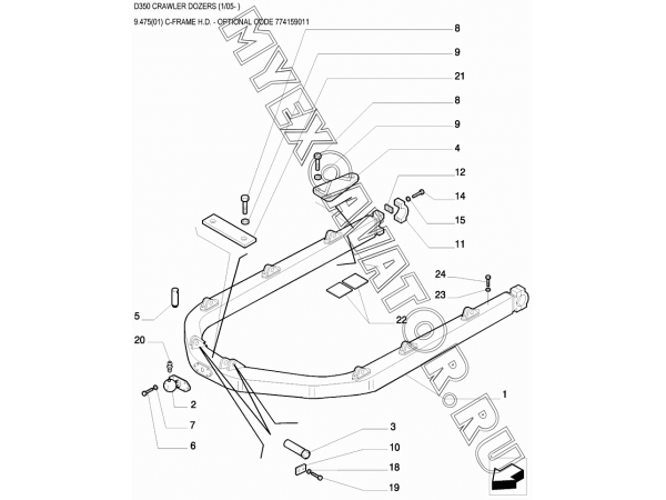 Бульдозерное оборудование/C-FRAME H.D. - OPTIONAL CODE 774159011 New Holland D350