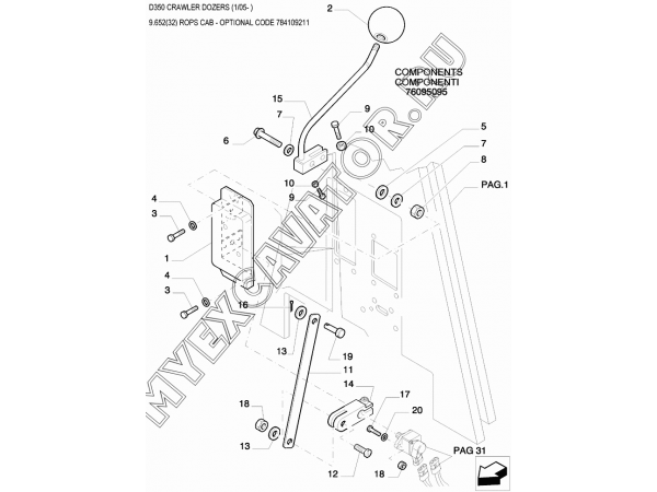 Кабина/ROPS CAB - OPTIONAL CODE 784109211 New Holland D350 Кабина/ROPS CAB - OPTIONAL CODE 784109211 New Holland D350