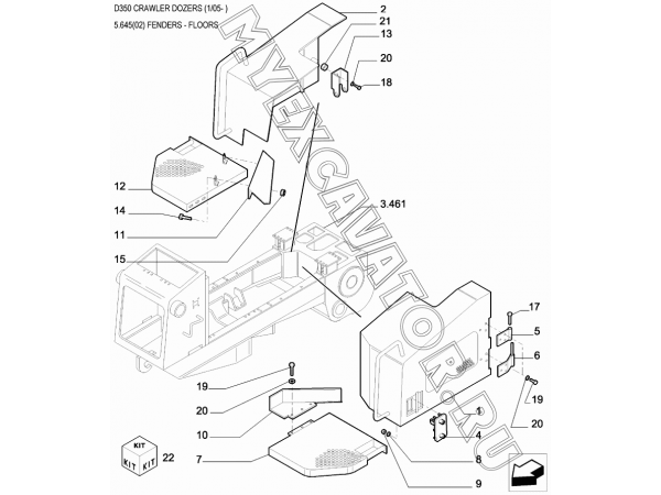 Облицовка/FENDERS - FLOORS New Holland D350