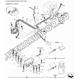 1.080(04) Трубопроводы управления/PILOT PIPING New Holland E115SR